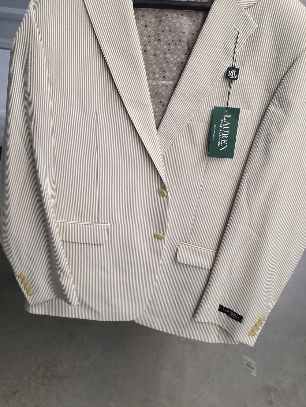 Lauren Ralph Lauren Men’s Cream Pinstripe Blazer